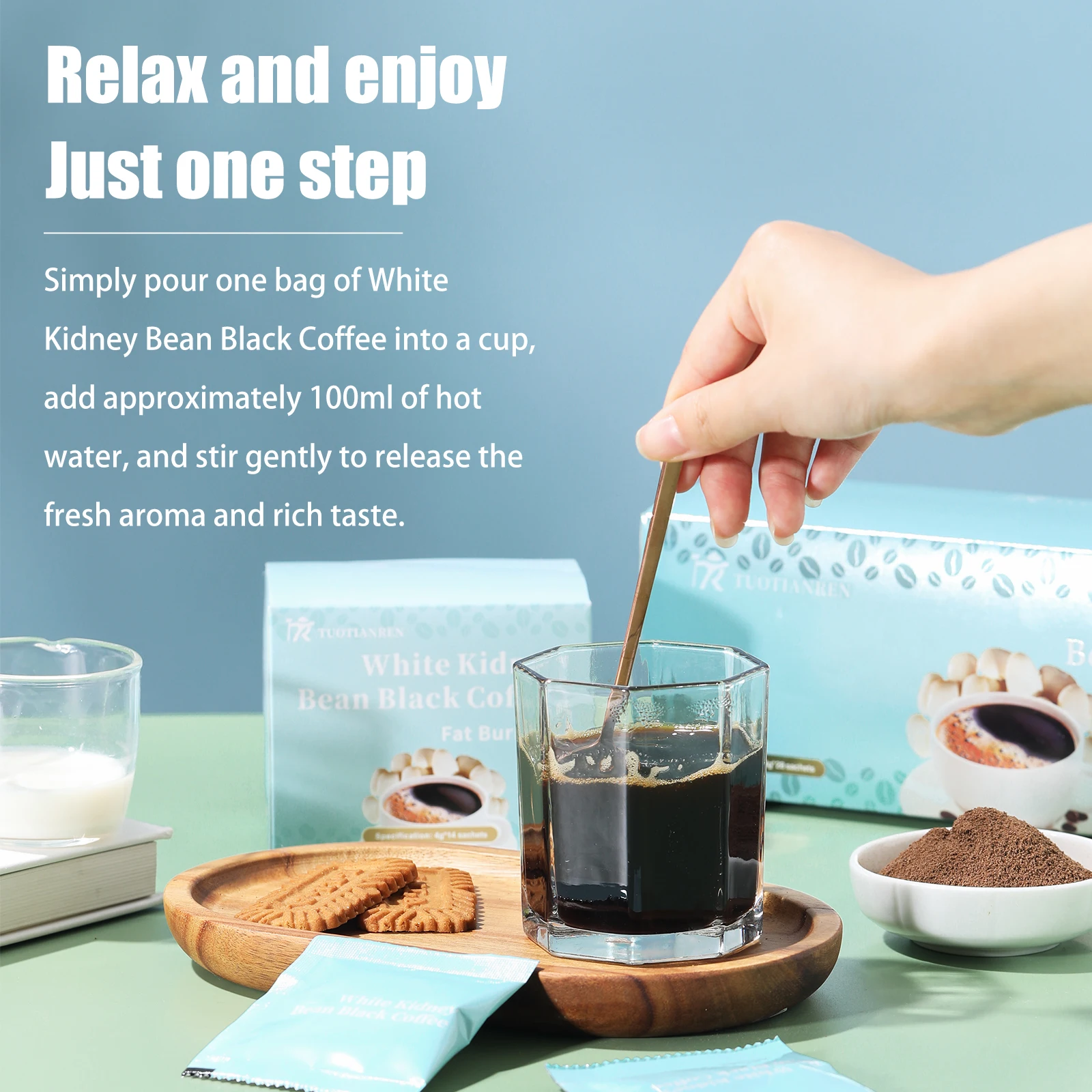 Высококачественный органический растворимый кофейный порошок белый фасоль черный кофе жиросжигающий контроль уровня сахара в крови мягкий для похудения