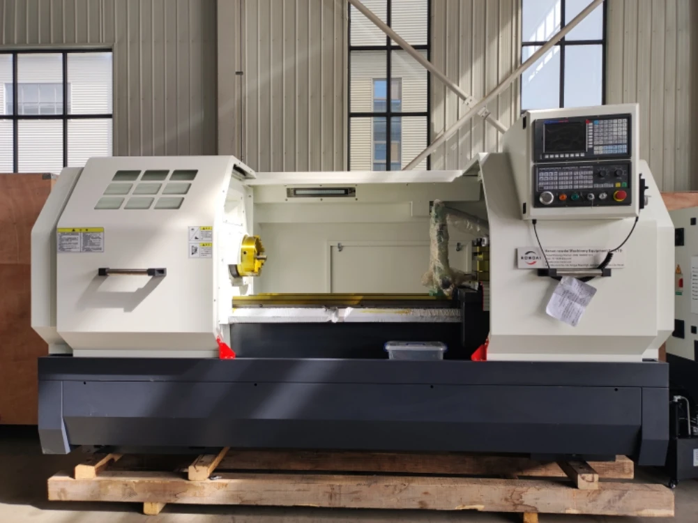 Heavy duty cnc lathe machine horizontal lathe with 2 axis for metal steel cutting