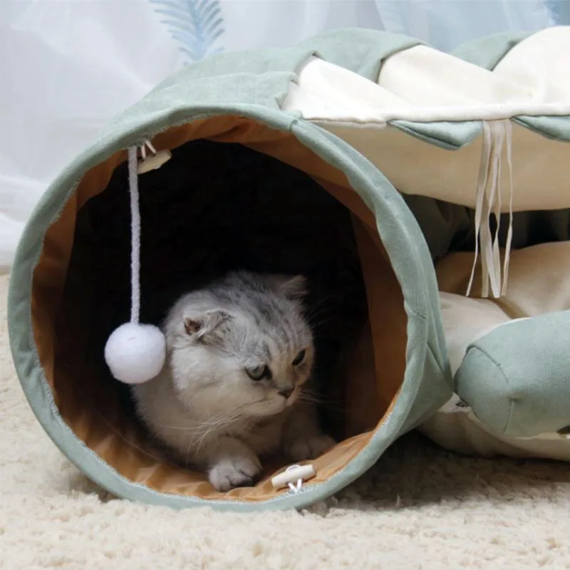 Wholesale Pet Supplies Pet Interactive Play Toy Felt Cat Tunnel Tubes Bed