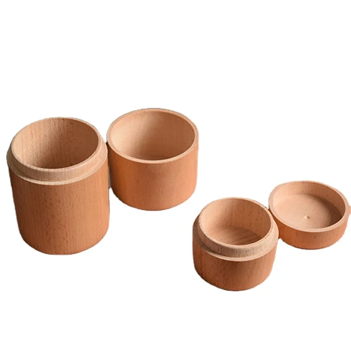  Fancy Round wood lid cylinder boxes tube packaging paper for tea coffee bamboo box round