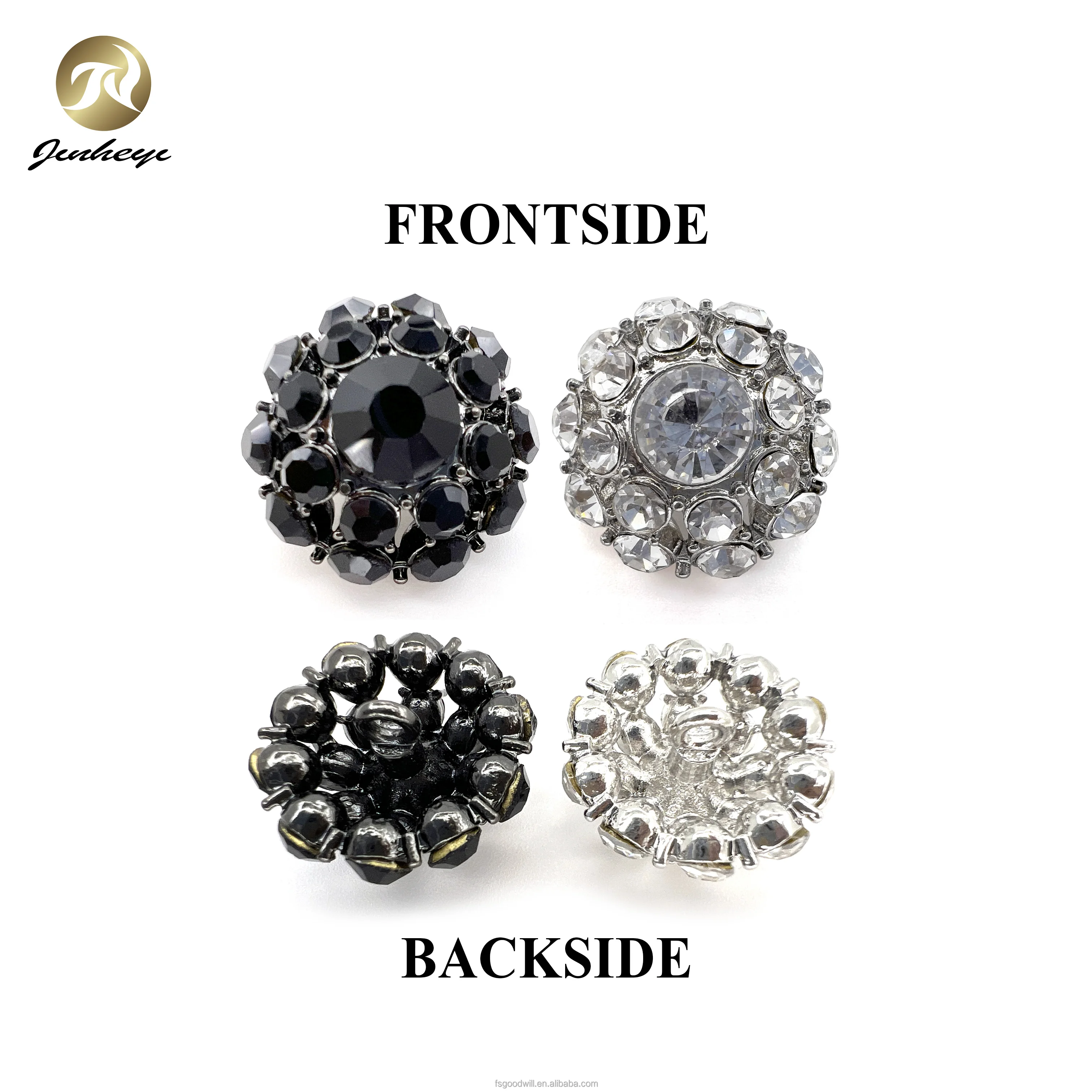 round shape rhinestone button