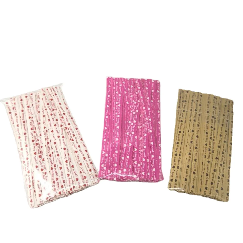 Accept Custom Printing  4/6/8 Inch Paper Twist ties