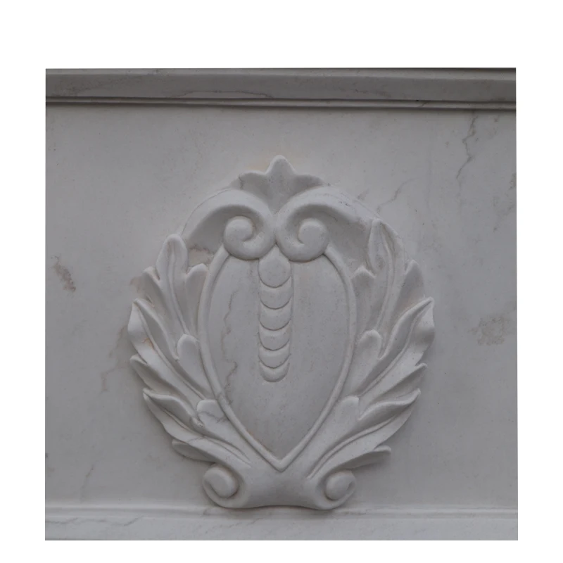 New Customization Garden decoration natural Unique design white Hand carved marble urns