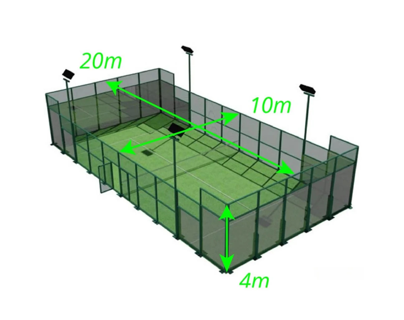 2024 New Padel Court Tennis and Cricket Combination Sports
