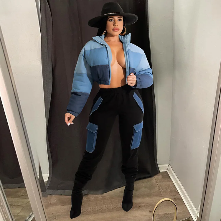 2021New Woman Coats Fashionable Long Sleeve Fancy Sexy Windbreaker Trench Puffer Coat Women Lapel