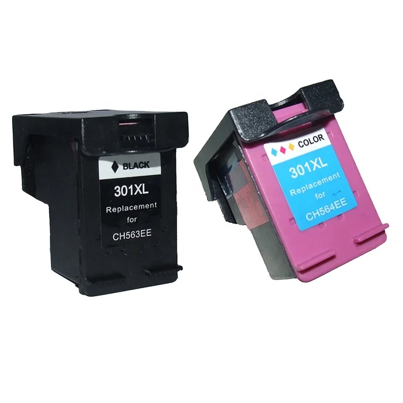 Remanufactured Black Printer Ink Cartridge 301XL ink black CH563E  and color CH564E for HP inkjet printer