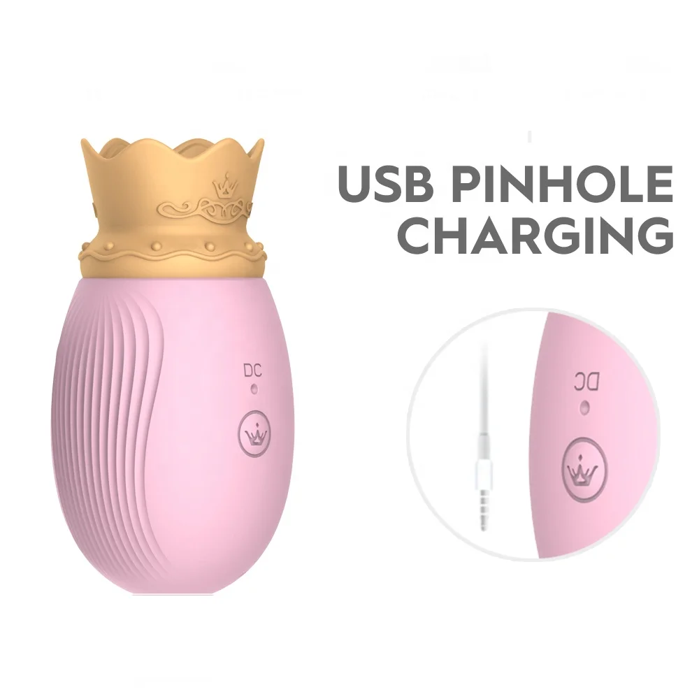 Crown tongue licking and sucking vibrator adult erotic sex products for women