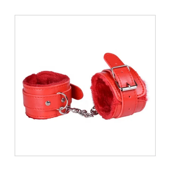4 Color Leather Handcuffs Adult Sex Products Plush Anklecuffs Restraint Bondage Handcuffs For Couple Sex Toys