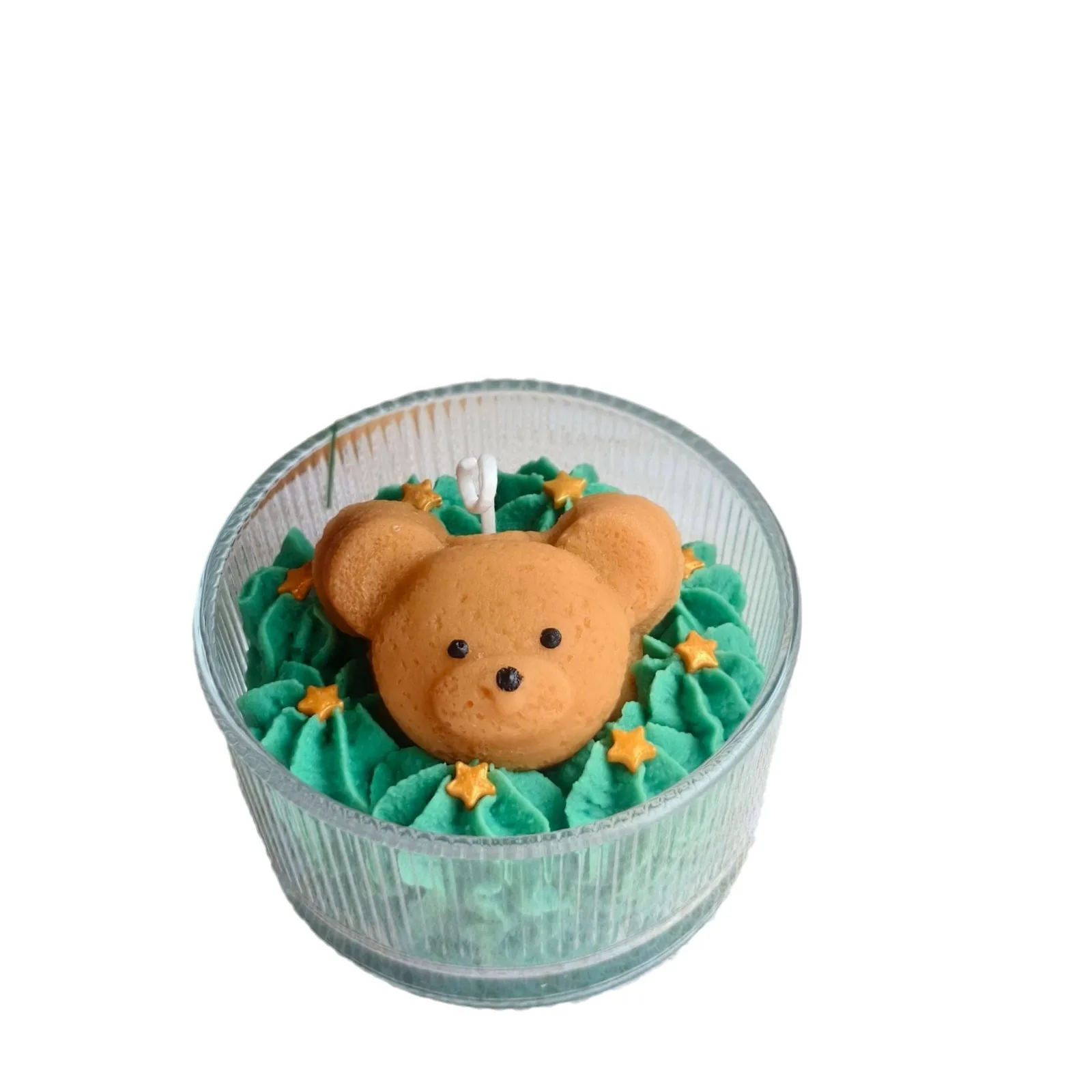 Милый торт на день рождения ручной работы Креативные украшения праздничный подарок Рождественский медведь Ароматерапия Свеча