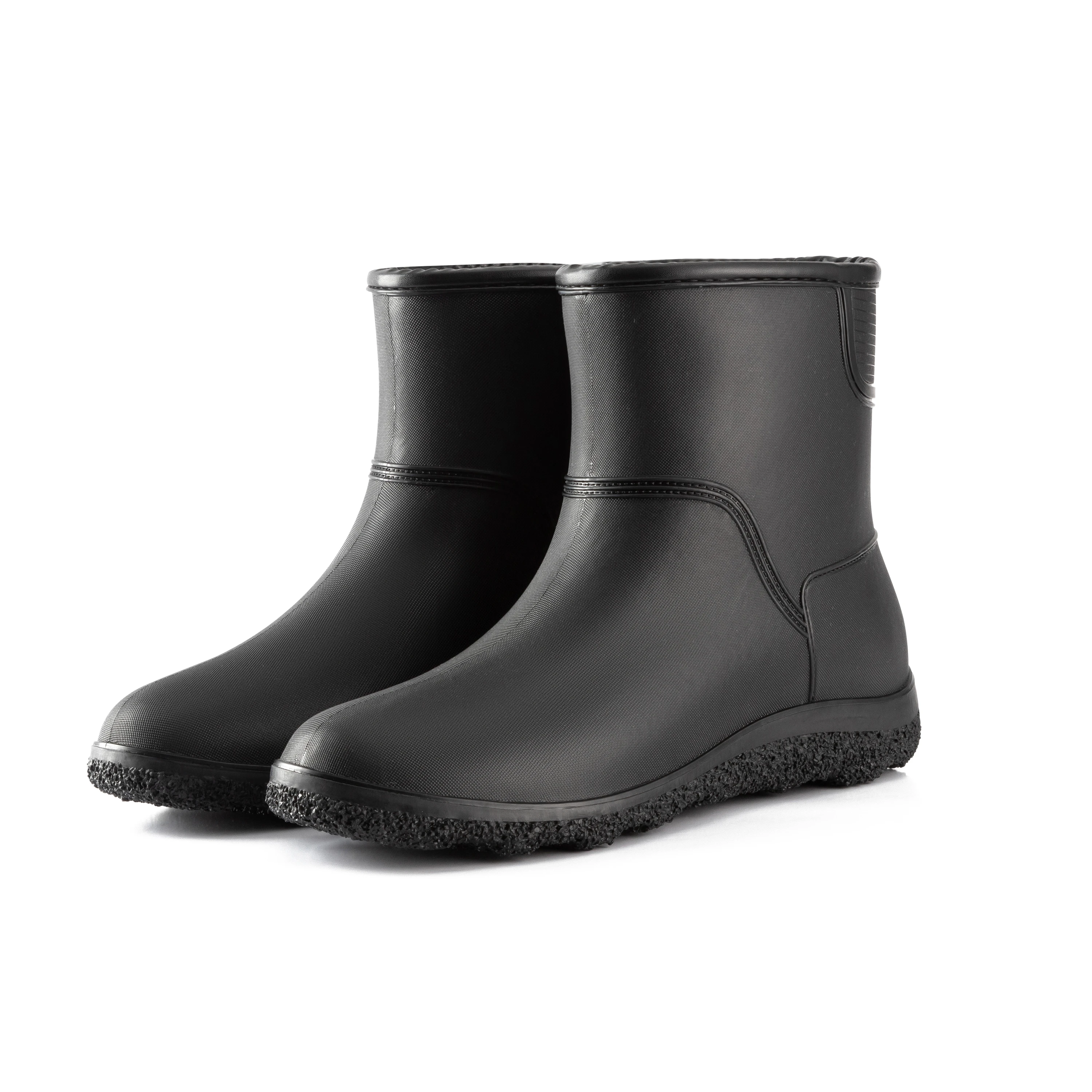 Adult Men PVC Waterproof Work Garden Soft Rain Boots Cotton Boots