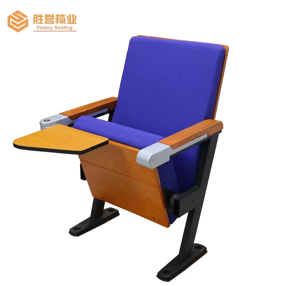 Cheap Price Auditorium Chair Theater Furniture Chairs for School, University, Church and Conference Hall W/ Writing Pad