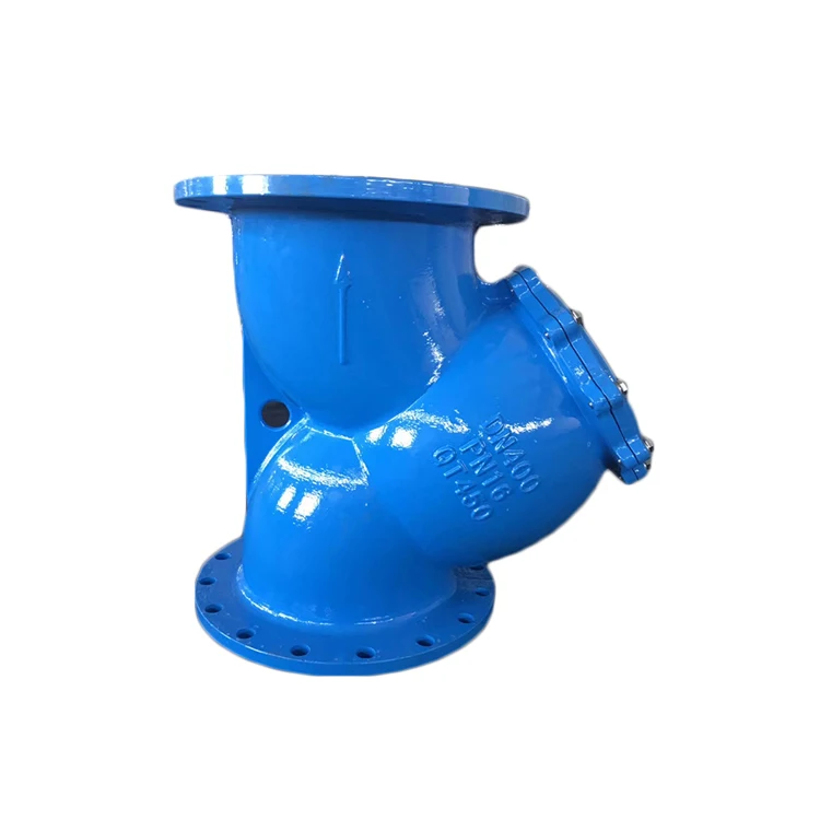 DN400 Cast Iron Manual Power High Temperature Ball Plug Control Y-Type Flanged Water Strainer Gas General Washing Machine Valves