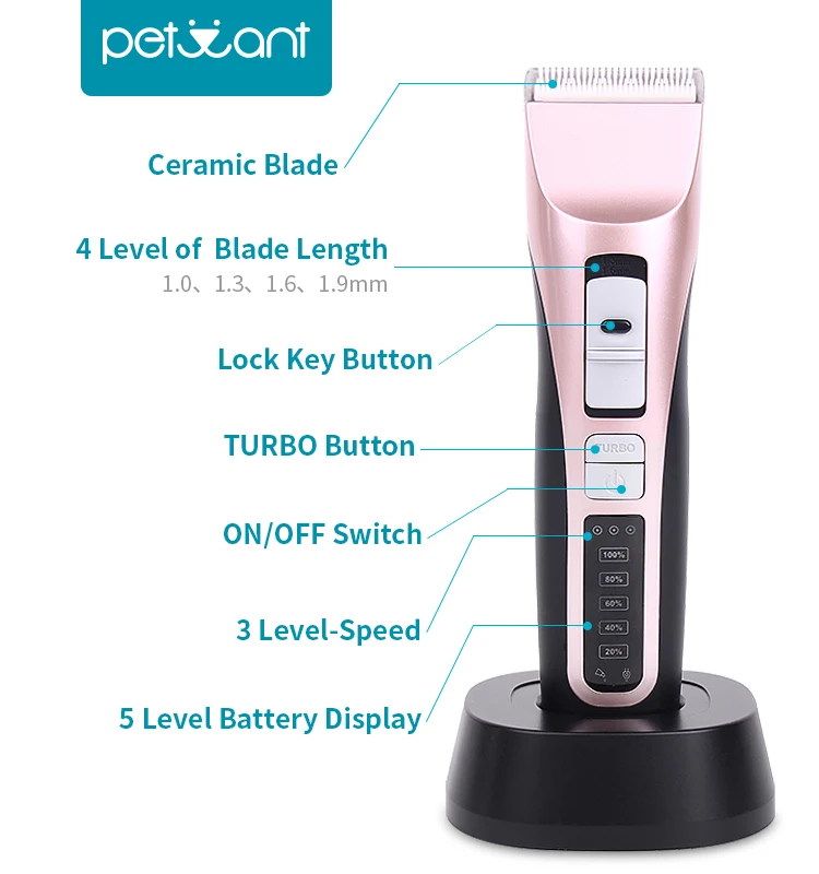 Pet Dog Grooming Kit Quiet Electric Pet Cordless Rechargeable Professional Dog Barber Tools Pet Hair Trimmer