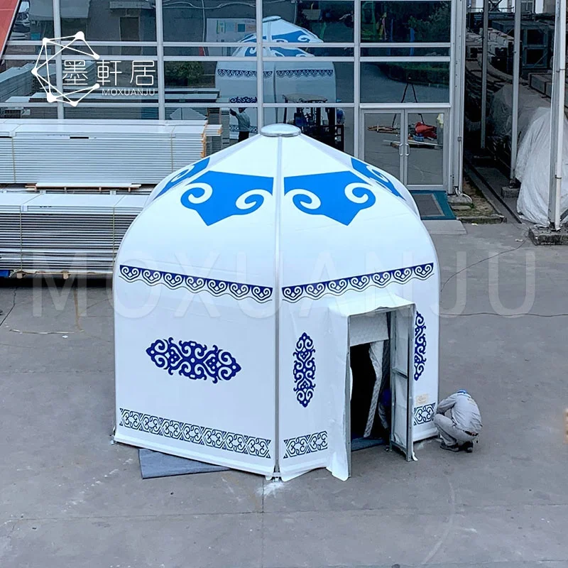 5M Mobile luxury Ger Glamping Hotel House Tents for Party Activities No Center Pole