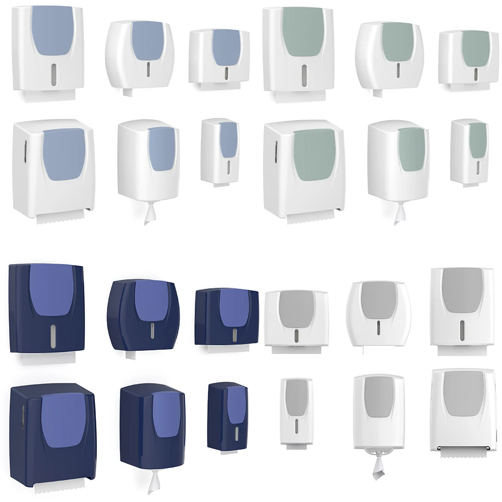 Custom Logo Wall Mount Jumbo Roll Multifold Towel Dispenser Automatic Touchless Sensor Autocut Hand Tissue Paper Towel Dispenser