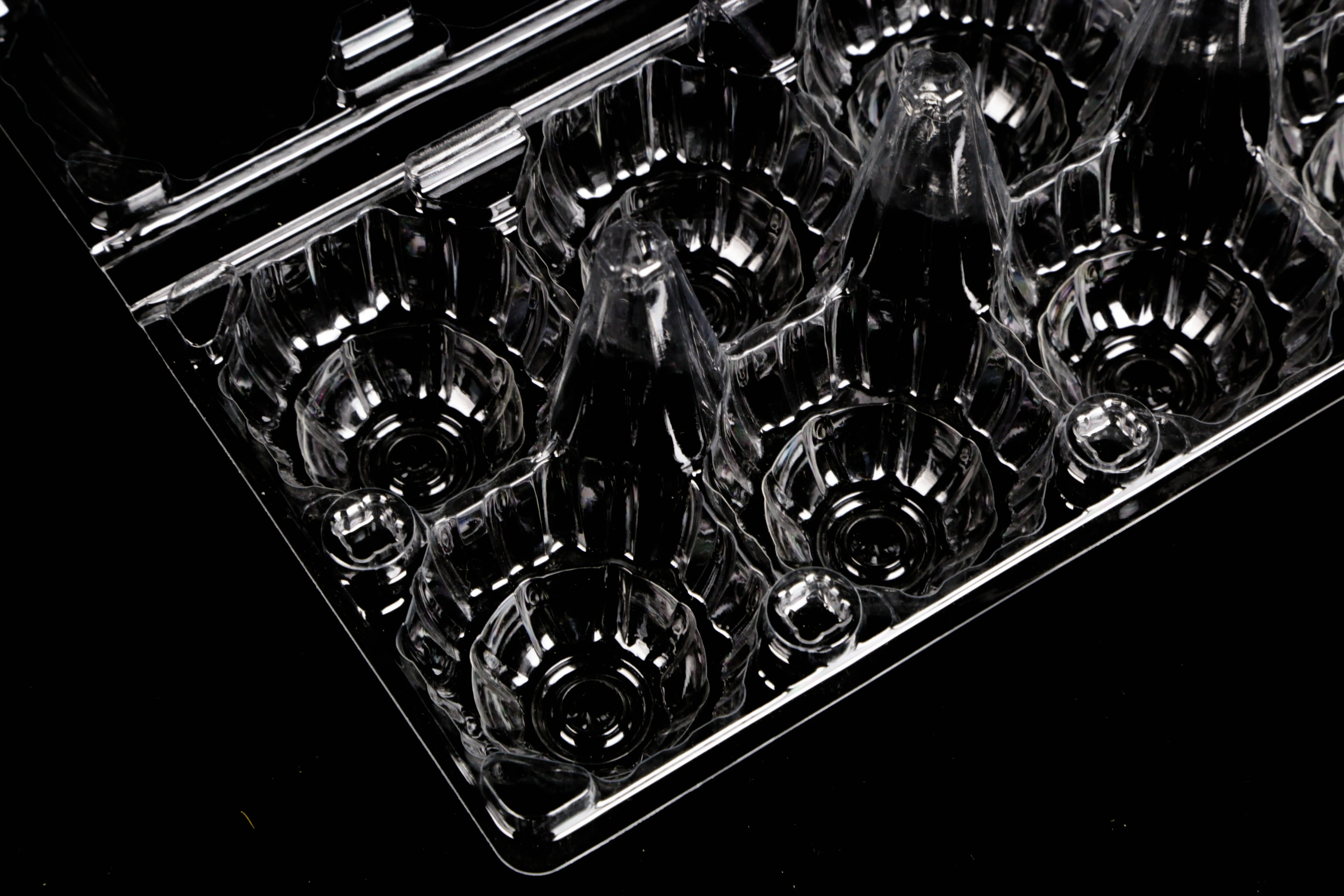 High Quality Multi-Colored Convenient Plastic Circle  Eggs Boxes for Food Shop/Restaurant