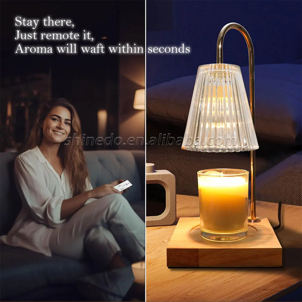Electric Candle Incense Burner Candle Melt Warmer Light Dimming Switch Melting Candle Heating Night Light Table Lamp Decor