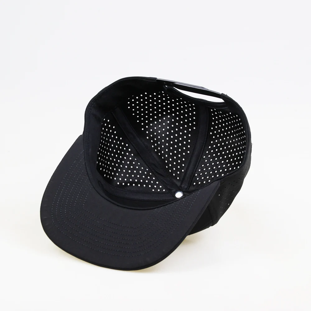 Customized Logo Quick Dry Fit Hydro Performance Melin Waterproof  Laser Hole Perforated Breathable Golf Snapback Gorra Caps Hats
