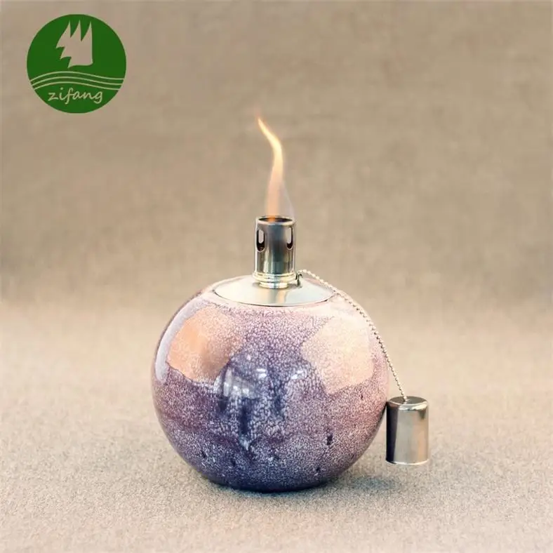 Modern Oil Lamp Ceramics Kerosene Lamp Indoor Decorative Lamp Oil Lantern for Tabletop Decor