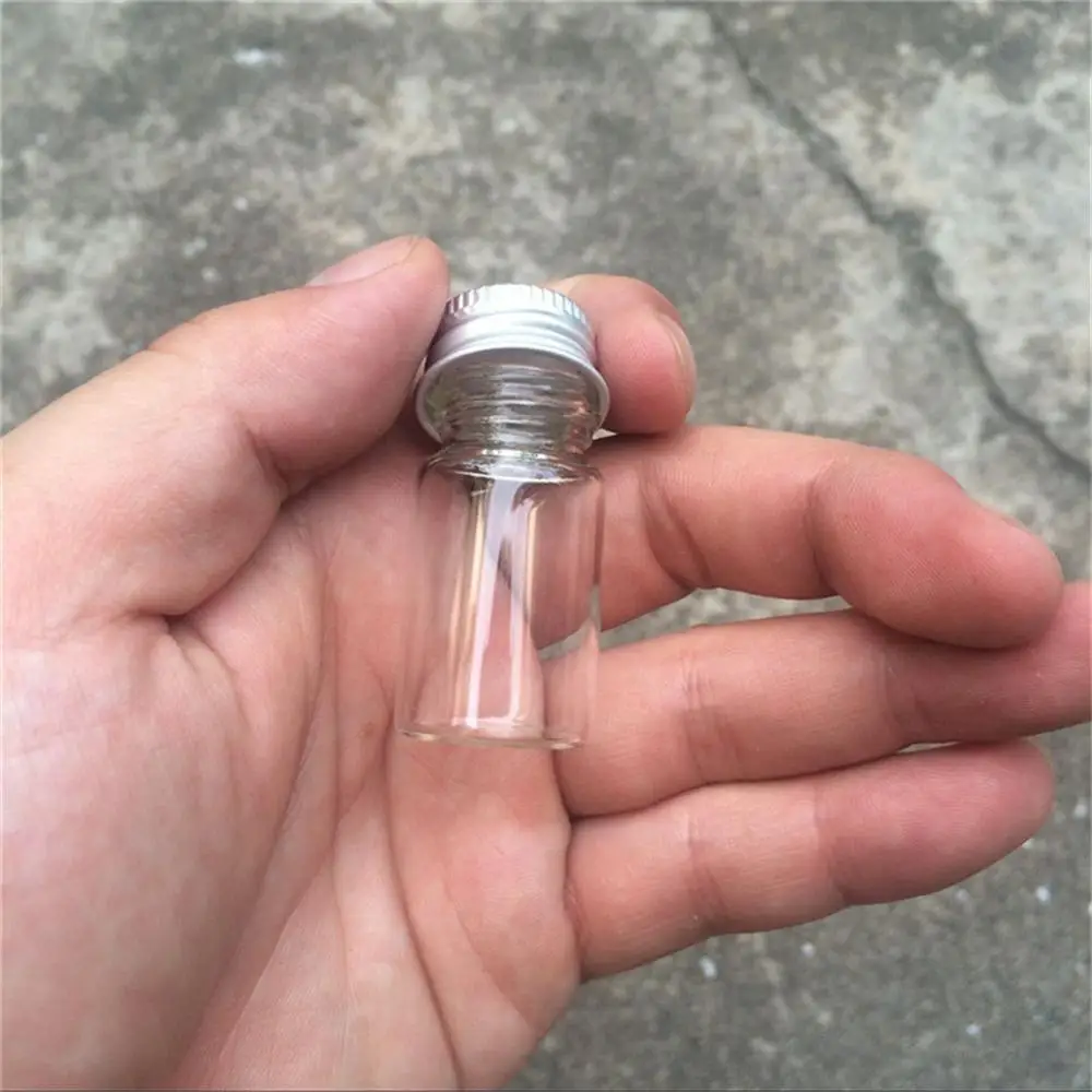 
Jars Crafts Glass Bottles with Aluminium Cap Liquid Bottles Empty Glass 5ml 6ml 7ml 10ml 14ml Glass Bottles Aluminum Cover Jars 