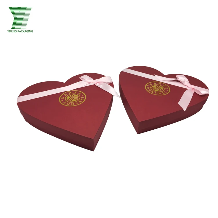 Guangzhou supplier love day chocolate packaging heart shape truffle chocolate box