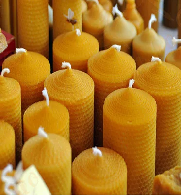 100% Pure Organic Yellow Beeswax Candles for Church Directly Sourced from Bees Packed in a Bag