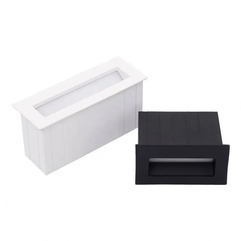 12w 3w cube decorative aluminum design waterproof staircase lamp ip65 outdoor recessed square stair led wall step lights