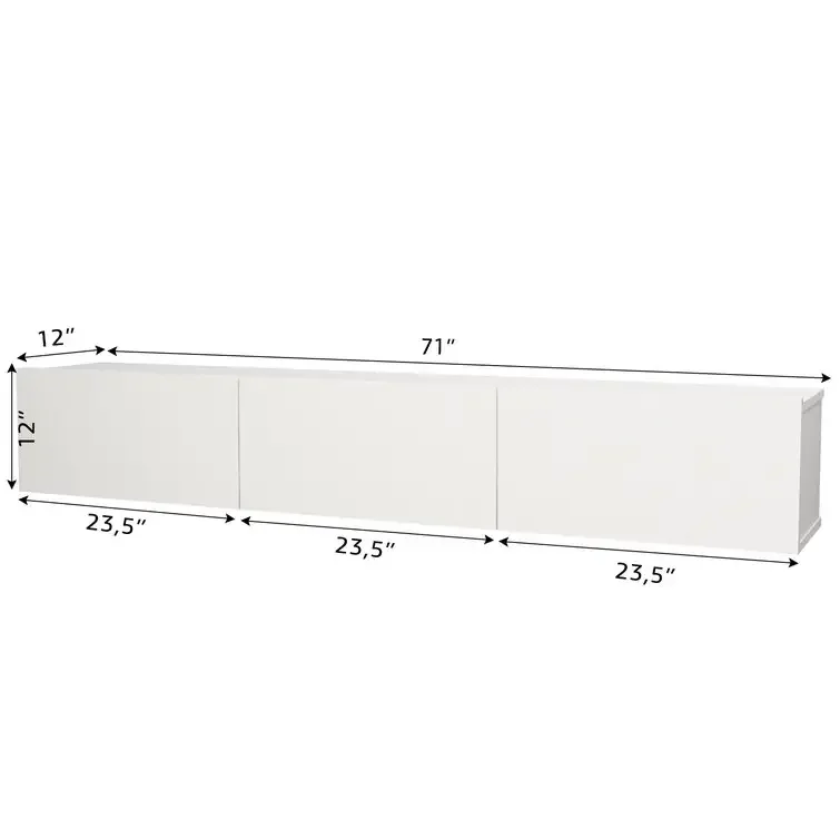 Living room rock board suspended TV cabinet