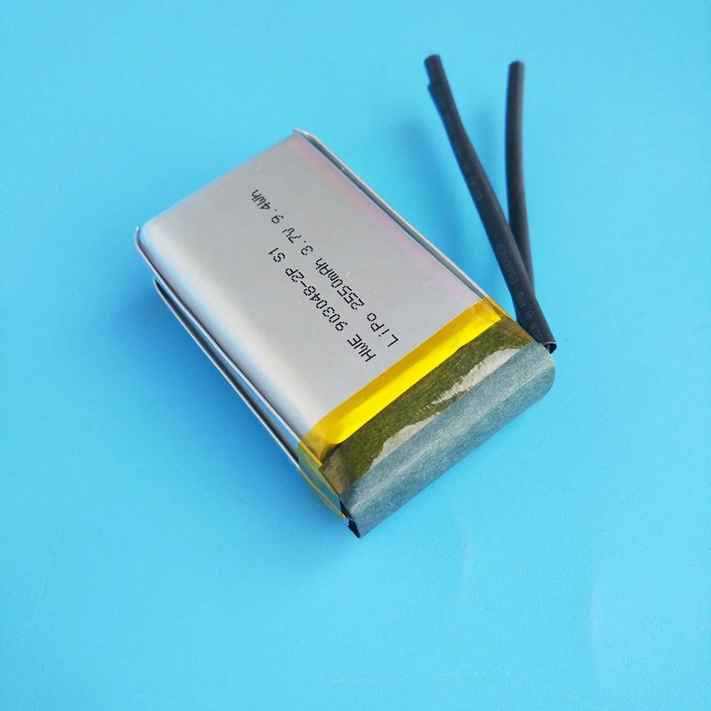 HWE li-ion battery 3.7v 2500mah 2550mah battery pack ds 903048 -2P 3.7v 1000mah 110807 903048 lipo battery