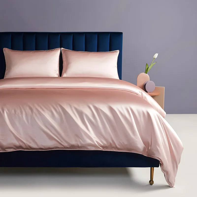 
4PCS Silk Bedding Sheet Sets silk pillowcase 19mm 220*240cm 100%Pure Mulberry Luxury Satin Silk Bedding Sets 