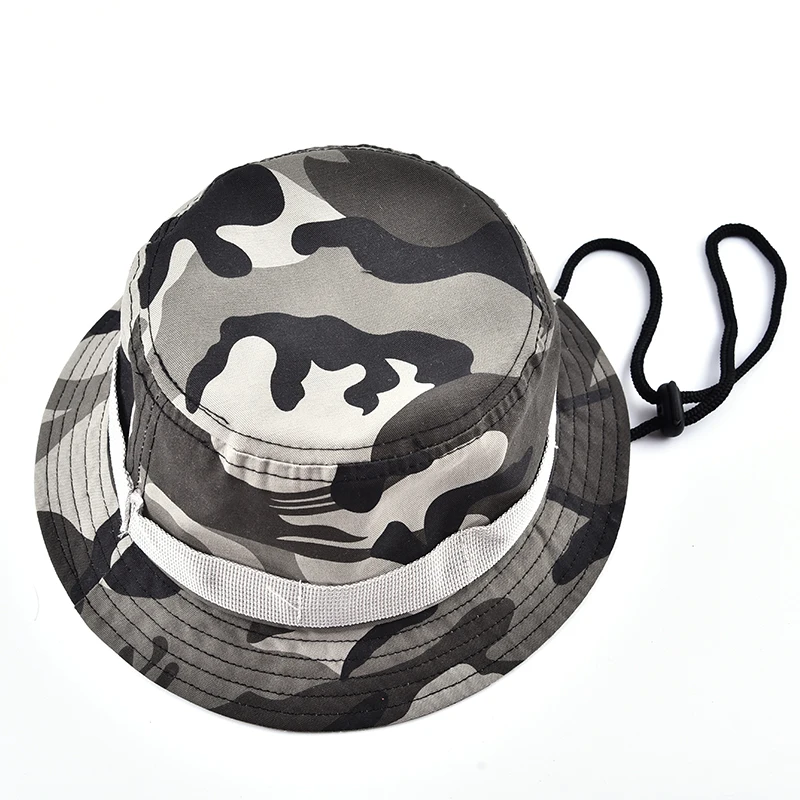 Камуфляжная шляпа с широкими полями для рыбалки пляжа Солнцезащитная веревкой по низкой