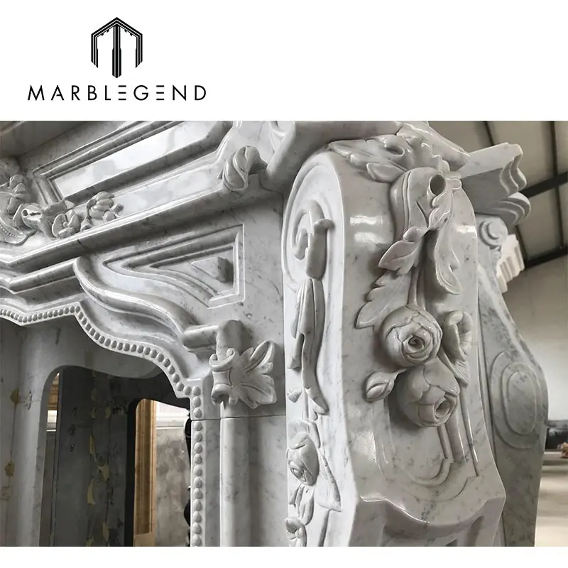 European style well polished natural manufacturer italian stone fireplace mantel designs hand carved marble fireplace frame