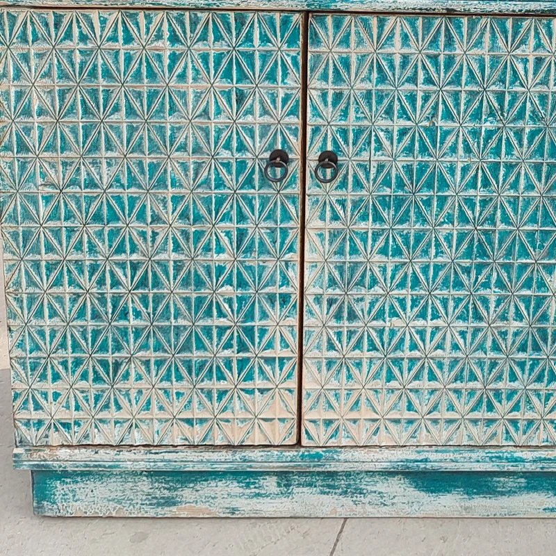 Chinese Antique Mongolia Reproduction Recycled Wooden Cabinet