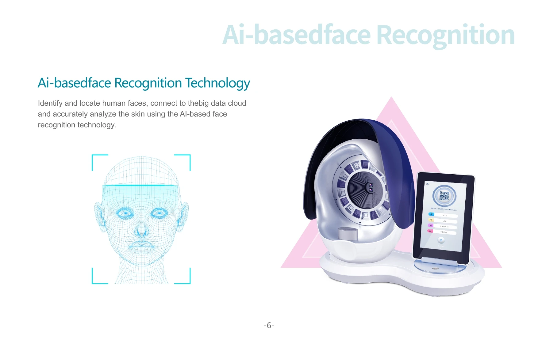 Smart Skin Detection System Portable 3D Facial Detector Skin Tester Face Scanner Skin Analyzer