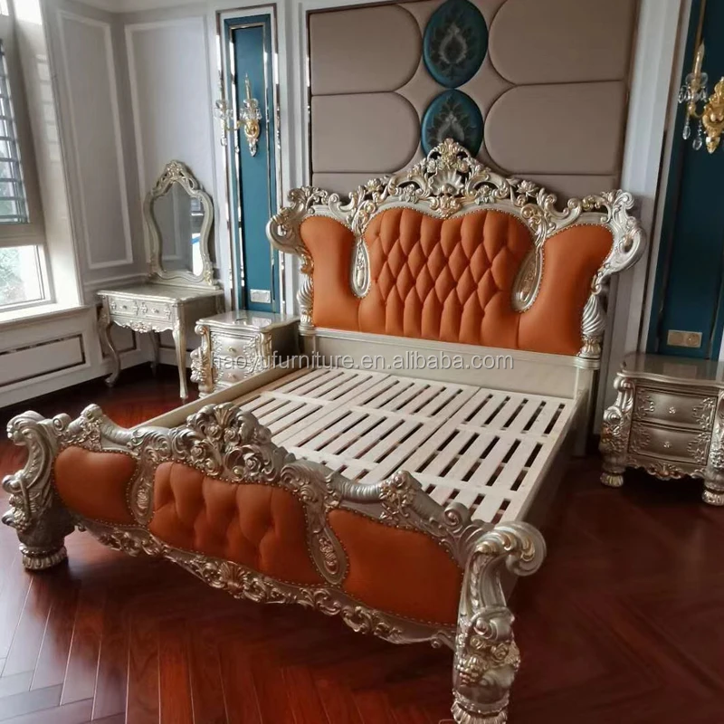 2020 american living room wedding room solid wood bed