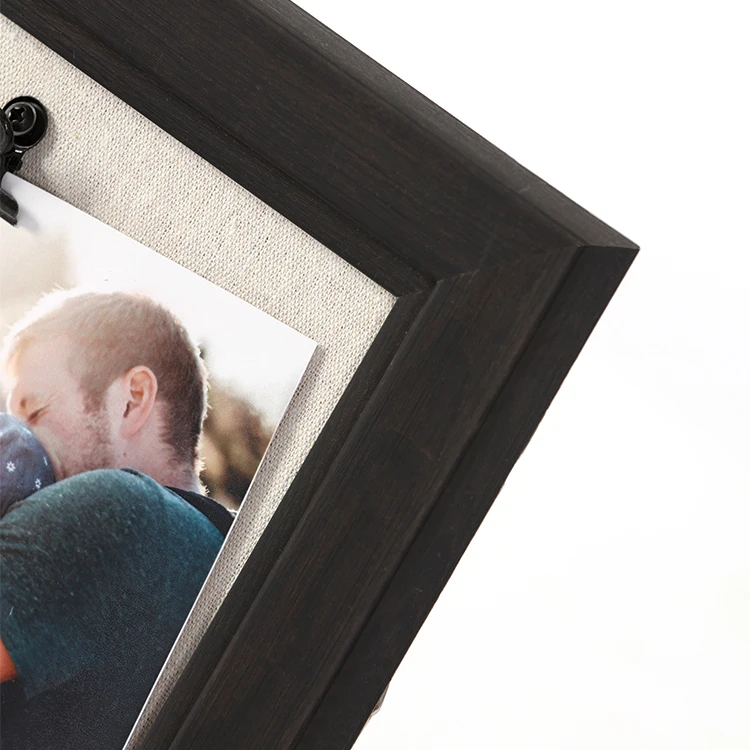 25x35 Customized Slogan Wood Style Wall Hanging Black MDF Board Collage Photo Picture Frame