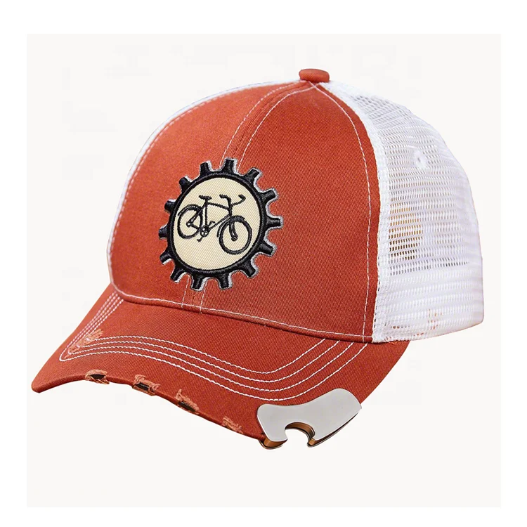 Wholesale Custom 6 Panel Bottle Opener Baseball Trucker Mesh Hat