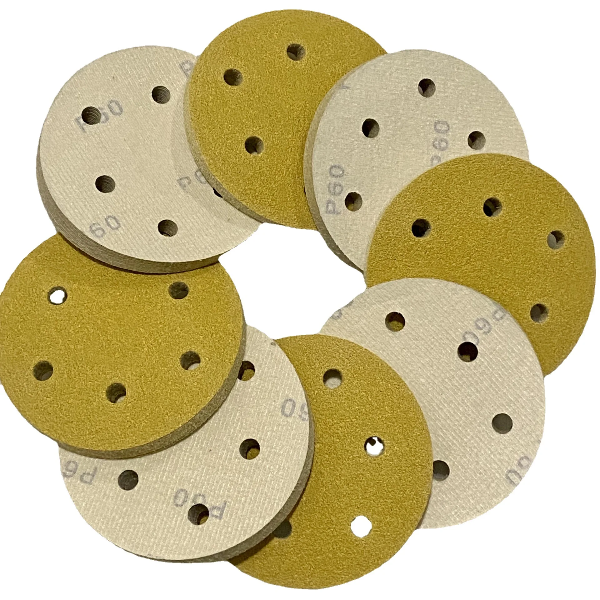 Hook And Loop Aluminum Oxide Sand Paper Disc Polishing Flap Sanding Disc For Car Wheel Wood Cupboard