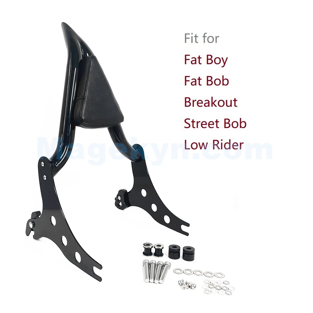 MAGEKYN Passenger Detachable Sissy Bar Backrest Back Rest for Harley Fat Boy Fatboy Breakout Street Bob Softail Low Rider 07 Up