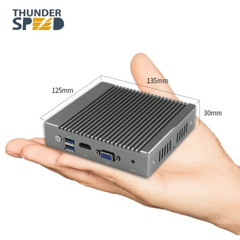 
New Arrival Fanless Barebone 4 LAN Pfsense Quad Core Firewall Mini PC 
