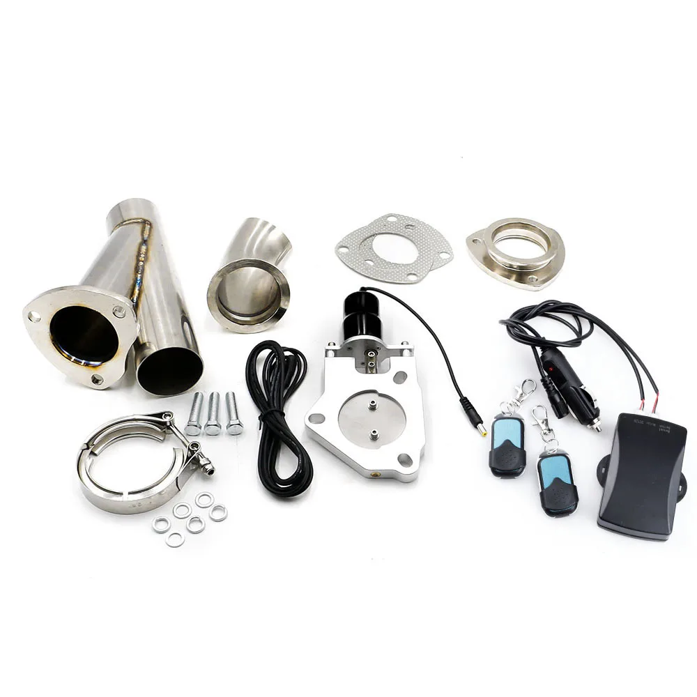 2in 2.25in 2.5in 3in Universal Car Auto Electric Exhaust Catback Downpipe Cutout Valve E-Cut Out System Y Pipe Manual & Remote
