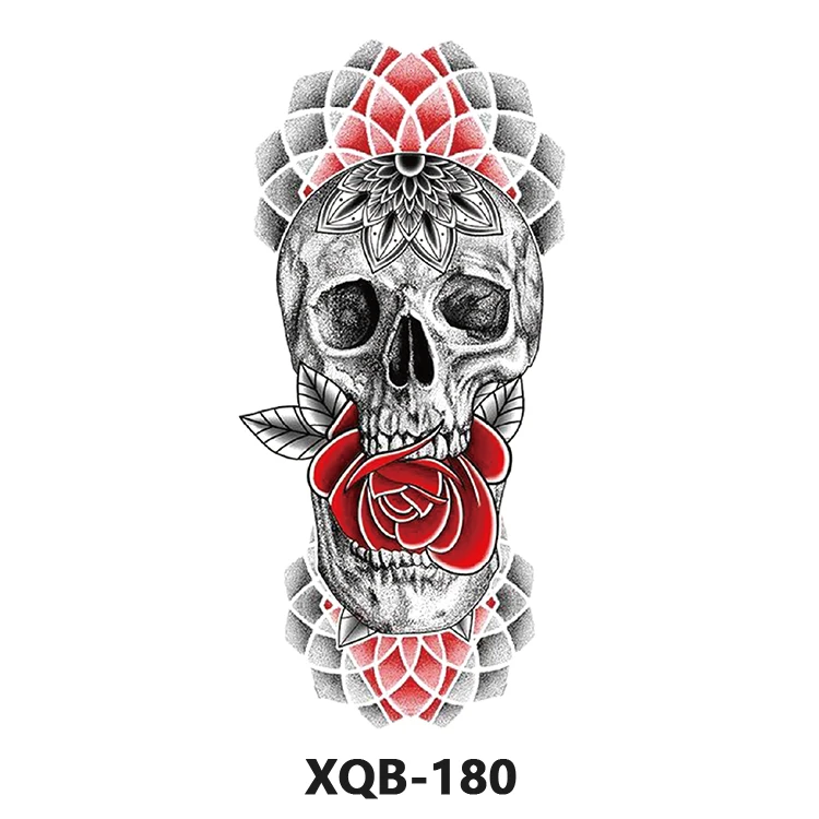 Custom Sexy Lower Back Skeleton Tatoo Sticker Skull Waterproof Men Temporary Tattoo