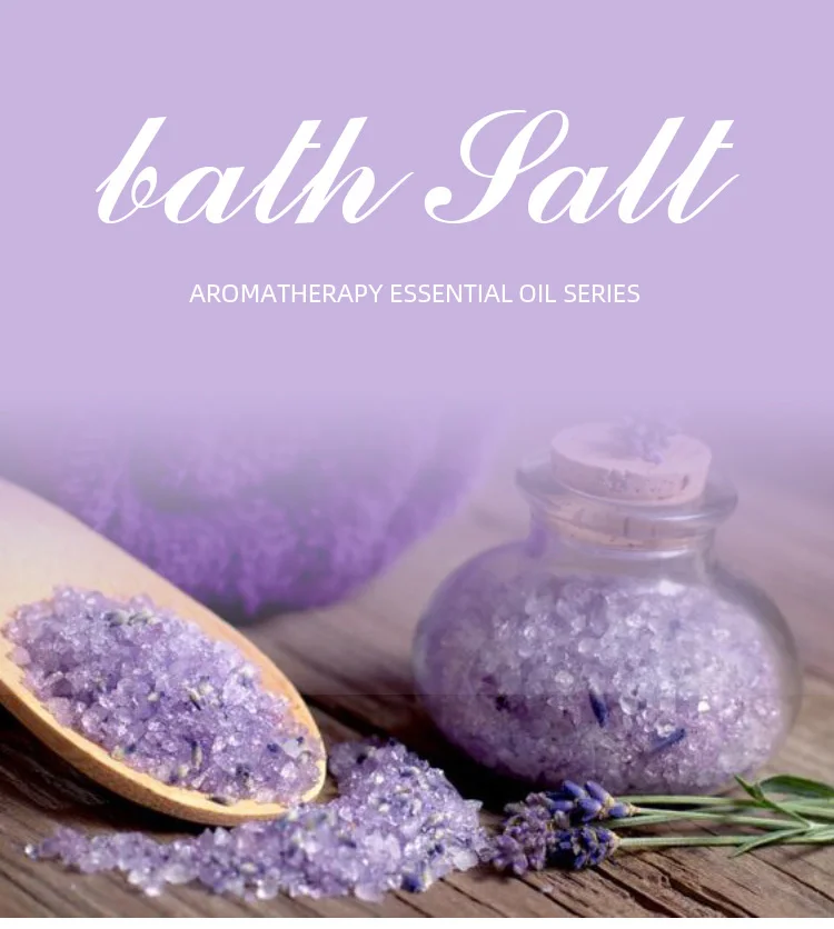 OEM Spa Relaxing Lavender Foot Soak Relax Muscle natural organic sea himalayan crystal Bath Salt
