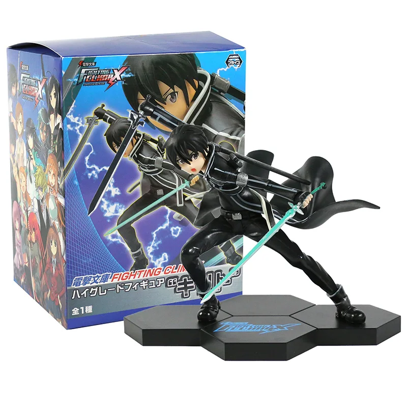 Figuras de YMJ 15CM 3 Ver. Fighting Climax Sword Art Online Kazuto Kirito PVC Collectible Model Toy anime figure action figures