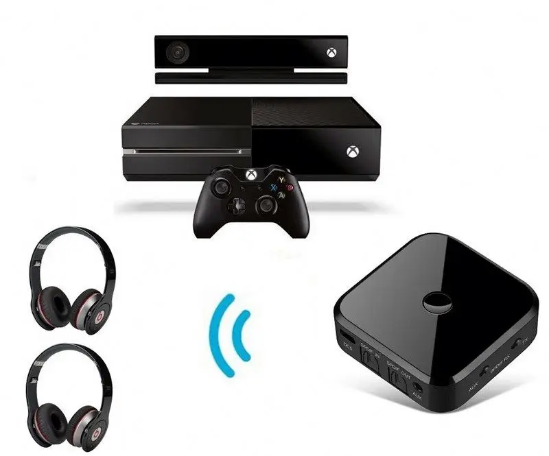 K383 RCA Audio Signal Receiver APTX LL 3.5mm 3.5 AUX Jack Music Wireless Adapter With Mic NFC For Car TV Speakers Auto ON/OFF