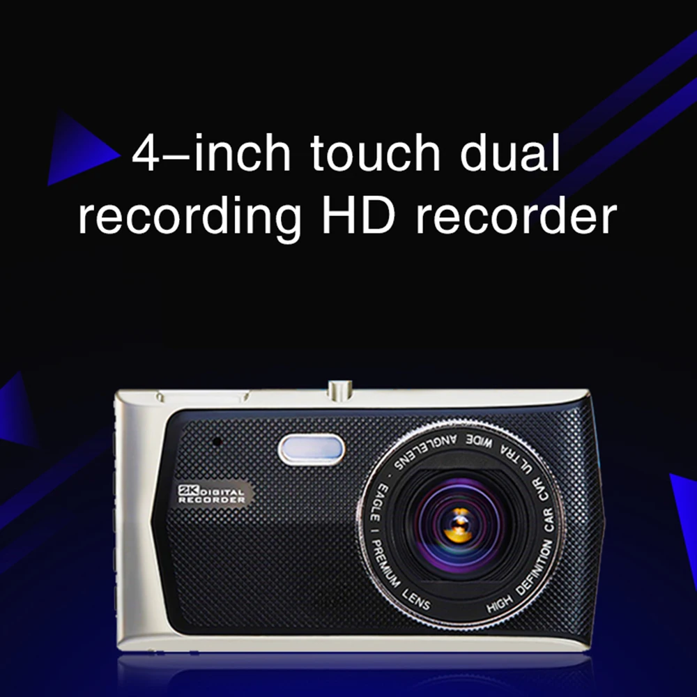 Full Hd 1080p 170 Degree 4 Inch touch Drive Recorder Blackbox Dvr Car Camcorder Dash Camera  Front And Rear View Dash cam