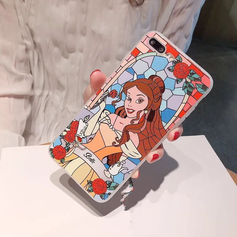 Милый чехол для телефона Алиса принцесса Русалка для iPhone 8 7 6S 6 Plus 11 Pro X Xs Max XR мультяшный Снежный белый мягкий чехол из ТПУ