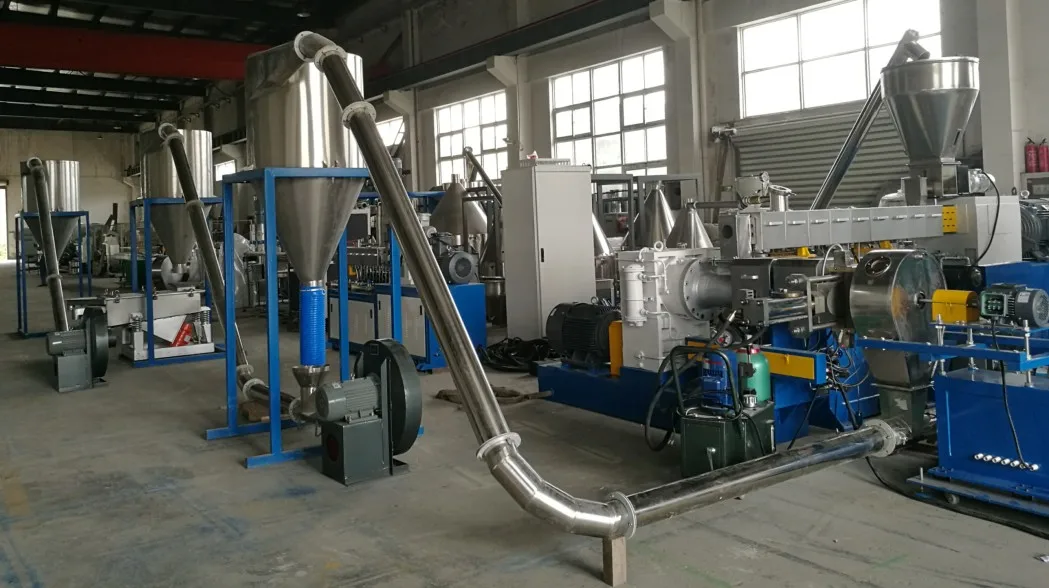 Double Screw Extruder POM XLPE PVC Compound Extruder for Granulating