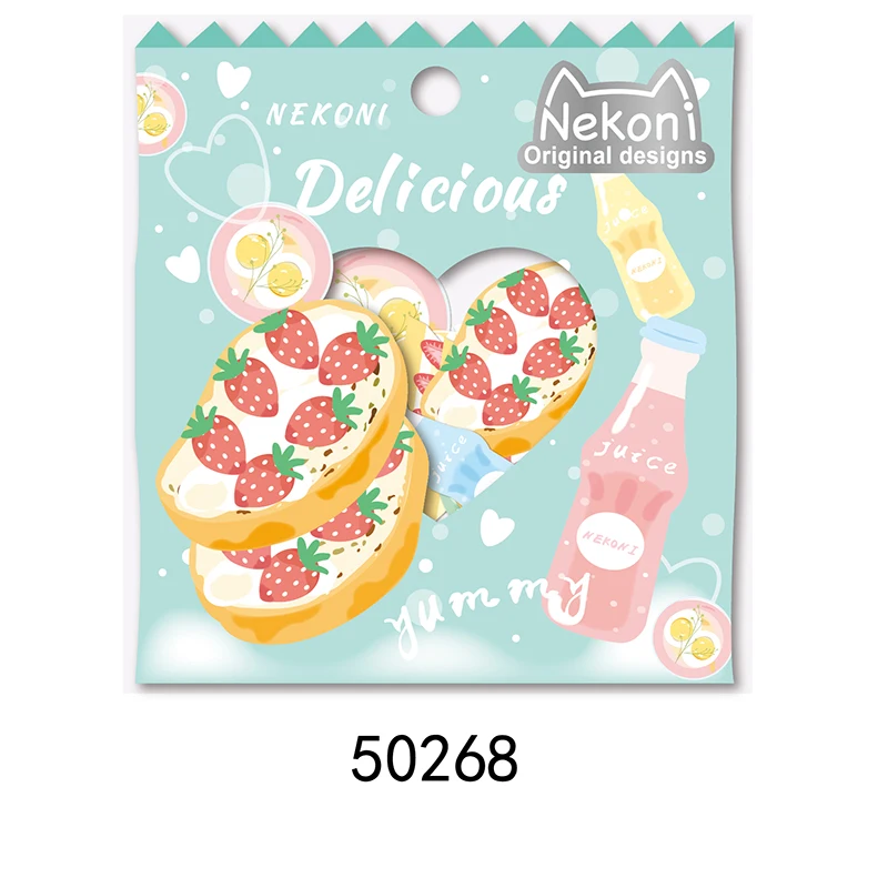  Некони еда Kawaii бумажные наклейки пакет Дети наклейка декоративные милые Клейкие для мультфильм