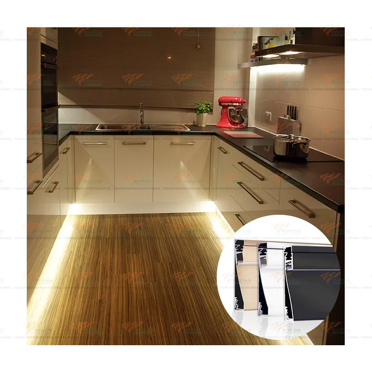 Floor based metal white moulding baseboard trim aluminum stainless steel skirting board linear recessed led plinth with led